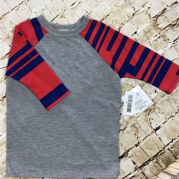 New With Tags! Unisex LuLaRoe Sloan 3/4 Sleeves Raglan Top Size 4 - Picture 2 of 7